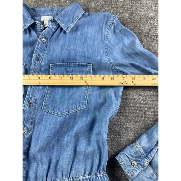 Hinge Romper Shorts Jumpsuit XXSmall Blue Jean‎ Denim Western Coastal Cowboy - Picture 7 of 7